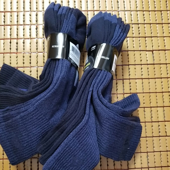 Adidas men's performance socks navy blue 8 pairs total - Picture 1 of 4